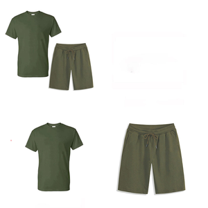 Conjunto de Camiseta y Pantalones Cortos Oversize de Verano para Hombre, Estilo Casual, Tejido Liso Teñido, 100% Algodón, Secado Rápido, Estilo Urbano - Product Image 4