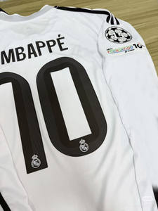 เสื้อเรอัลมาดริดเหย้าและเยือน รุ่นเรโทร ฉบับไทย ปี 2026 หมายเลข เสื้อฟุตบอลรุ่นนักเตะ Mbappe Modric 10 ตัว พร้อมหมายเลขที่ปรับแต่งได้ - Product Image 4