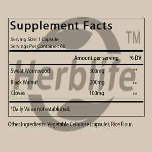 Cápsulas de Ajenjo, Nuez Negra y Clavo de Olor OEM/ODM - Suplemento para Humanos, con Hierba de Ajenjo y Combinación de Extracto de Nuez Negra - Product Image 2