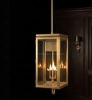 Lanterne suspendue décorative en cuivre au gaz naturel, style moderne, pour entrée de villa, cour et hôtel