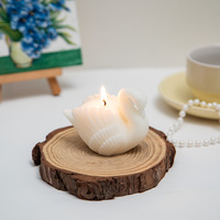 Bougie texturée artisanale de luxe écologique en cire de soja parfumée Cygne, sans fumée, aromathérapie, Flamingo, pour mariage, décoration intérieure, Saint-Valentin