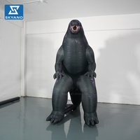 Modèle de personnage de Godzilla gonflable géant personnalisé pour la promotion de marque en extérieur, décoration d'activités sur le thème d'Halloween