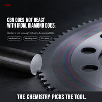 LIVTER Maßgefertigtes CBN-Kaltkreissägeblatt mit Super-A-Beschichtung 300x80x2,5-3,2x64T K+ Metallschneid-Kreissägeblatt
