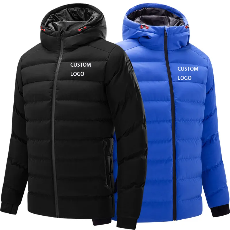 OEM Custom Design Fashion Style Premium Winter Warm Padded High Quality Down Jacket Mens Puffer Jacket with Hood