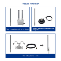 Antenne Lora en fibre de verre à gain élevé, omnidirectionnelle, pour station de base UHF, antenne Lorawan FRP 868 MHz pour extérieur