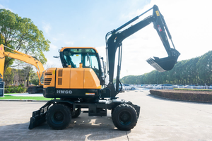 Excavadora Hidráulica de Ruedas Pequeñas HW60, Cucharón Estándar de 0.21 M³, Excavadora de Ruedas de 6 Toneladas - Product Image 5