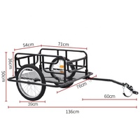 Corps d'équitation en plein air arrière suspendu Traction Bucket Trailer Bicycle Cargo Trailer