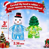 Jouet anti-stress personnalisé avec logo de Noël, petit Chapeau Rouge, Père Noël, jouet sensoriel à presser, Santa Squishies