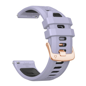 Bracelet de montre intelligente sport en silicone bicolore à barre à ressort de 20 mm pour <span class=keywords><strong>Garmin</strong></span> 165 <span class=keywords><strong>55</strong></span> 245 Forerunner70/170 pour femmes - Product Image 6