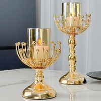 Ensemble de porte-bougies de luxe, chandelier orné pour centre de table de mariage, banquet, événement, fête, décoration