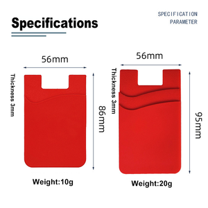 <span class=keywords><strong>Porte</strong></span>-cartes de téléphone collant en silicone <span class=keywords><strong>porte</strong></span>-cartes en silicone double couche avec logo personnalisé cadeau publicitaire promotionnel - Product Image 4