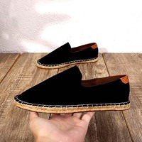 Espadrilles de style décontracté semelles de jute mocassins à plateforme sans lacet pour un usage quotidien activités d'été en plein air-hommes femmes