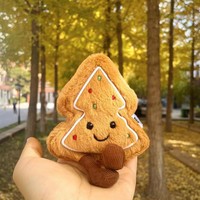 Poupées en peluche unisexes de 13 cm de la marque JC : Bonbons de Noël britanniques, bonbons aux cacahuètes, hommes en pain d'épices, chiens pirates, bonhommes de neige, pingouins snowboardistes
