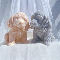 Moule à bougie chiot Cocker Spaniel, moule en silicone pour bougie en cire de soja, décoration pour la maison pour les amoureux des chiens