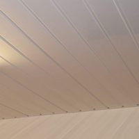 Panneaux de bardage creux modernes en PVC imperméables, panneaux muraux cannelés 3D - 3m x 165mm, pour balcon, cour, plafond, panneau décoratif