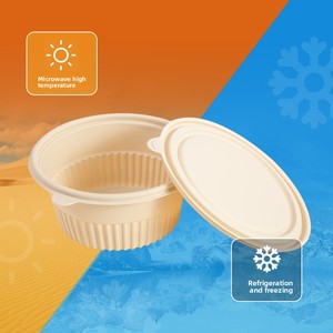 Caja de Almuerzo Ecológica Desechable y Degradable de Almidón de Maíz, Personalizable, con Tres a Seis Compartimentos, Apta para Alimentos, para Sushi - Product Image 1