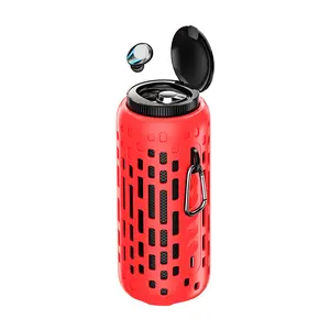 New Wireless Earphone Bluetooth Speaker Touch Sports Headphones Strong Bass Sound Box Portable Speakers In-Ear Earbuds 2in1