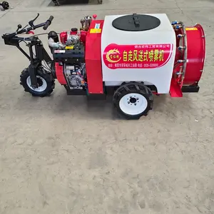 Frutteto benzina spray macchina a tre ruote campo ad alta pressione spruzzatore semovente albero da frutto 200 gallone spruzzatori