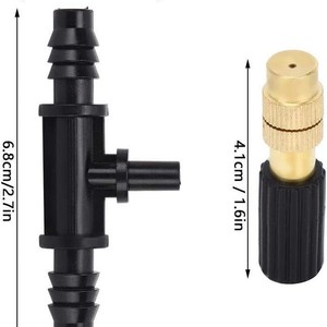 Boquilla atomizadora de cobre ajustable, tamaño del puerto de 2,5 mm, ángulo de pulverización de 110 grados para sistemas de riego de jardín, serie Micro Spray - Product Image 4
