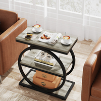 Moderne akzent minimalistische hölzerne klassische klassisch graue couch couchtisch kleine beistelltische mit ablage für wohnzimmer