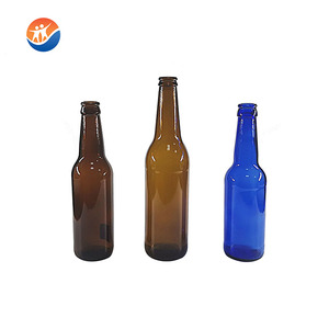 <span class=keywords><strong>Bouteille</strong></span> de bière en verre BROTHER TB030YZ Shandong 330ml 550ml avec bouchon à couronne en fil métallique facile à ouvrir - Product Image 1