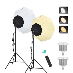 <span class=keywords><strong>Kit</strong></span> d'éclairage Softbox Octogonal 2 pièces avec ampoule LED et support pour studio photo, ensemble de lumière douce pour portrait et photographie en direct - Product Image 1