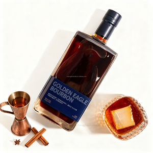 Elegante Quadratische Long Island Flasche 200ml 500ml 700ml 750ml Leere Glasflaschen für Wodka Gin Whisky mit Korkverschluss - Product Image 6