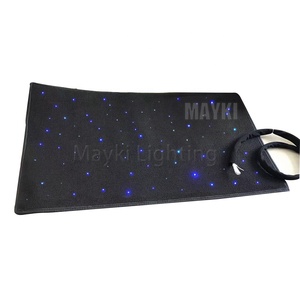 <span class=keywords><strong>Mayki</strong></span> 28in x 18in fibre optique tapis de voiture tapis tapis avec noir auto tapis fibre optique 80 étoiles points tapis de voiture universel - Product Image 1