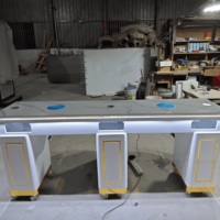 Table de manucure de luxe avec collecteur de poussière, table de manucure pour technicien(ne) ongulaire, poste de manucure avec plateau en marbre, bureau de manucure LED pour salon
