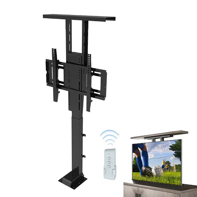 Elektrische Automatische Gemotoriseerde Tv Lift Gemotoriseerde Tv Mount Fit Voor 32-70 Inch Tv Lift Met Afstandsbediening In Hoogte Verstelbaar