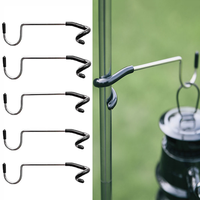 Support de lumière crochets en acier inoxydable Portable tente pôle lampe cintre chasse pêche lanterne cintre outils de Camping en plein air