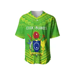 デザインカスタマイズされたクック諸島野球ジャージー男性女性キッズファクトリーアウトレットフレッシュライフ野球シャツユニフォーム高品質
