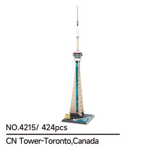 Wange 4215 Torre CN, Bloques de Plástico de Atracciones, Modelo de Ladrillos para Niños, Juego de Bloques de Construcción Educativos, Juguete Decorativo - Product Image 2