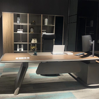 Meubles de bureau modernes, table de bureau en bois, design de bureaux de direction, bureaux de patron de luxe, bureau de direction en forme de L, bureau de PDG