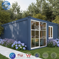 Maison conteneur pliable et extensible moderne de 20 pieds et 40 pieds, préfabriquée, modulaire, mobile, avec eau et électricité intégrées