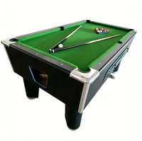 Table de billard commerciale et domestique de luxe à monnayeur avec retour automatique de balles, en cuir, pour 9 balles, 7FT 8FT, en MDF, de l'usine chinoise