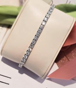 Pulsera de tenis de moissanita con cadena de plata de ley 925, estilo hip hop, joyería de moda de lujo, diseño llamativo - Product Image 4