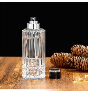 Chenlan Cổ Sang Trọng Rõ Ràng 100Ml Hình Trụ Dọc Sọc Nước Hoa Rỗng Dày Đáy Chai Thủy Tinh Tùy Chỉnh Màn Hình In - Product Image 4