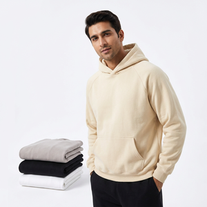 480GSM Peso pesado Unisex Drop Shoulder Blank Diseño personalizado Oversized 100 Cotton White Hoodies - Product Image 1