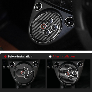 กรอบตกแต่งคาร์บอนไฟเบอร์สำหรับเกียร์รถยนต์ Fiat 500 500 595 695 อุปกรณ์ตกแต่งภายใน - Product Image 3