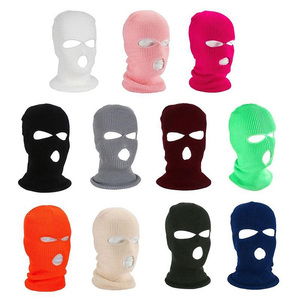 Logo personnalisé Unisexe Cagoule <span class=keywords><strong>Masque</strong></span> Tricot Intégral Couverture 3 Hole Ski <span class=keywords><strong>Masque</strong></span> Cagoule <span class=keywords><strong>Tour</strong></span> de <span class=keywords><strong>Cou</strong></span> En Gros - Product Image 3