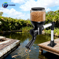 Distributeur automatique de nourriture pour poissons d'étang Jecod FD, moderne, programmable, quantitatif, pour poissons koï, grande capacité, ultra silencieux, boîte en plastique de 4 à 8 L
