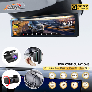 Caméra de tableau de bord ADINKAM à double objectif, caméra de voiture avec objectif <span class=keywords><strong>Sony</strong></span>, résolution 4k+1080p, écran tactile Wifi, surveillance de stationnement 24h/<span class=keywords><strong>24</strong></span>, enregistrement en boucle sans coupure - Product Image 1