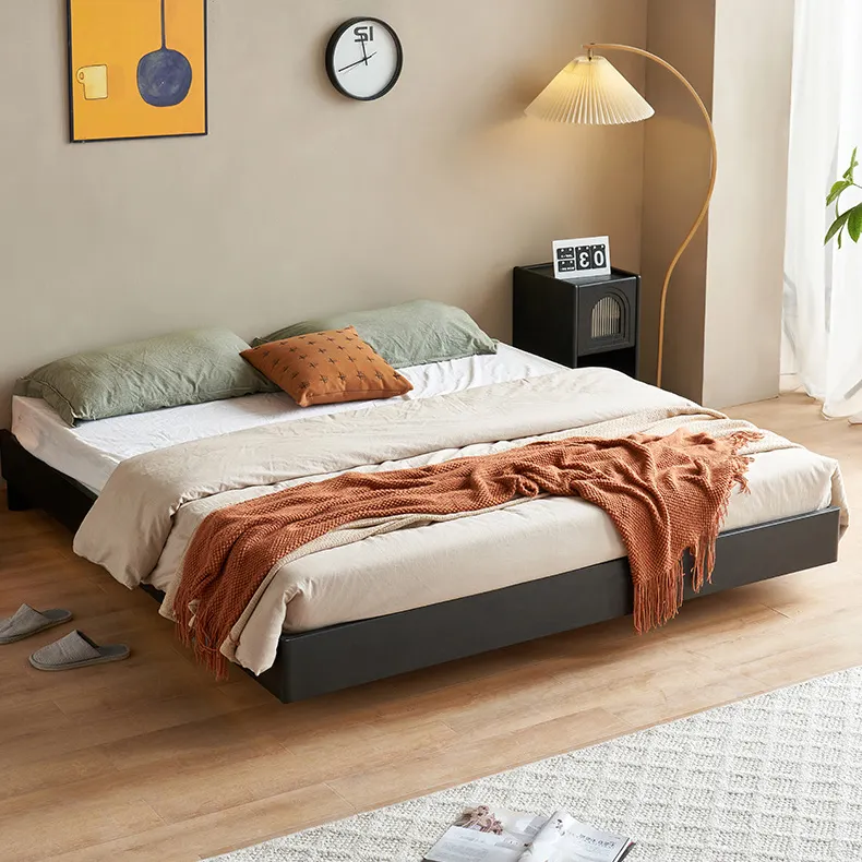 עיצוב מודרני מסגרת מיטת אחסון הרמת גז בסגנון יפני טאטאמי תיבת אחסון גבוהה מיטת מרפי מיטת אחסון זוגית מיטת אחסון בגודל מלא