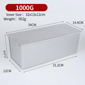 Molde para <span class=keywords><strong>Pan</strong></span> de Acero Aluminizado Sin Recubrimiento de 250g/450g/600g/750g/900g/1000g/1200g - Product Image 5