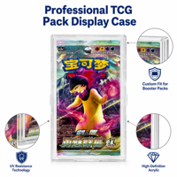Plaque acrylique premium pour boosters TCG, boîtier de présentation ultra-transparent avec protection UV archivistiquement sûre
