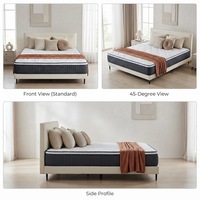 Doppelbett-Größe Moderne Design-Hybridmatratze mit Abnehmbarem Bezug, Gel-Memoryschaum und Taschenfederkern, 28 cm Dicke, für Villen