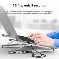 Support pour tablette PC Upergo UP-4, station d'accueil USB, pliable, réglable en hauteur, portable, étagère surélevée suspendue