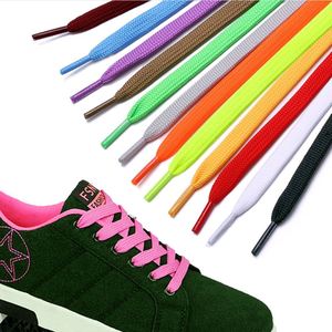 Lacets de chaussures en polyester épais de haute qualité, 8 mm de large, lacets plats colorés pour baskets, qualité supérieure - Product Image 1