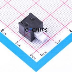 YTSPS-22E85NL1 Push Button Switch Through hole Switch Double Pole Double Throw Rectangle Plunger Through Hole White - Product Image 1